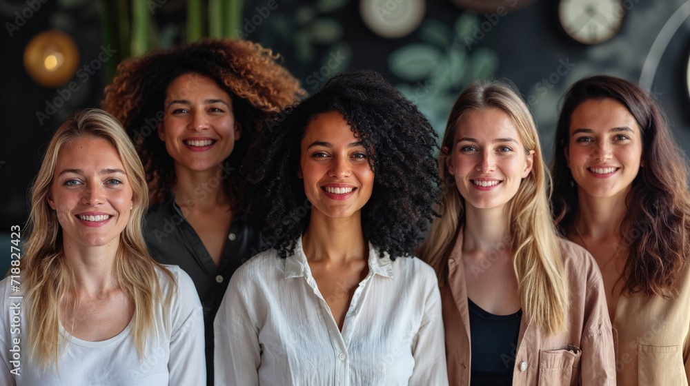 Obraz premium Diverse group of women smiling together
