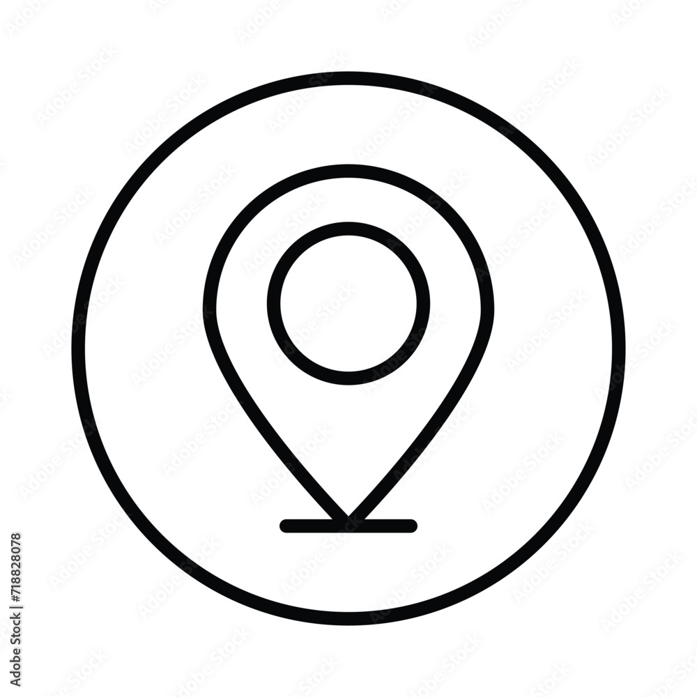 Location icon isolate white background vector stock illustration Location icon isolate white background vector stock illustration
