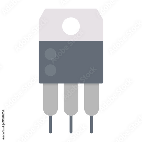 Transistor icon vector image. Can be used for Electric Circuits. photo