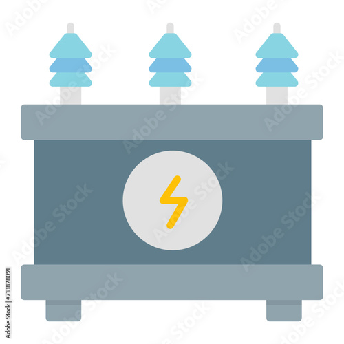 Transformer icon vector image. Can be used for Electric Circuits.