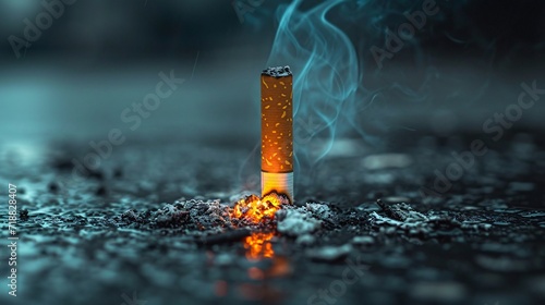 Ashes to Ashes: The Last Flicker of a Discarded Cigarette Generative AI
