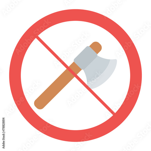 Stop Deforestation icon vector image. Can be used for In The Wild.