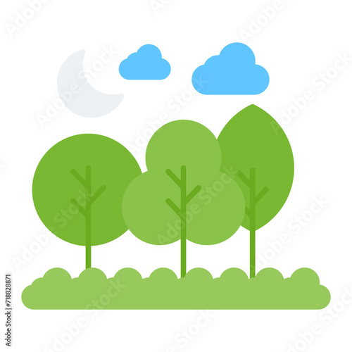 Rainforest icon vector image. Can be used for In The Wild.