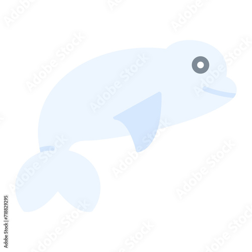 Beluga Whale icon vector image. Can be used for In The Wild.
