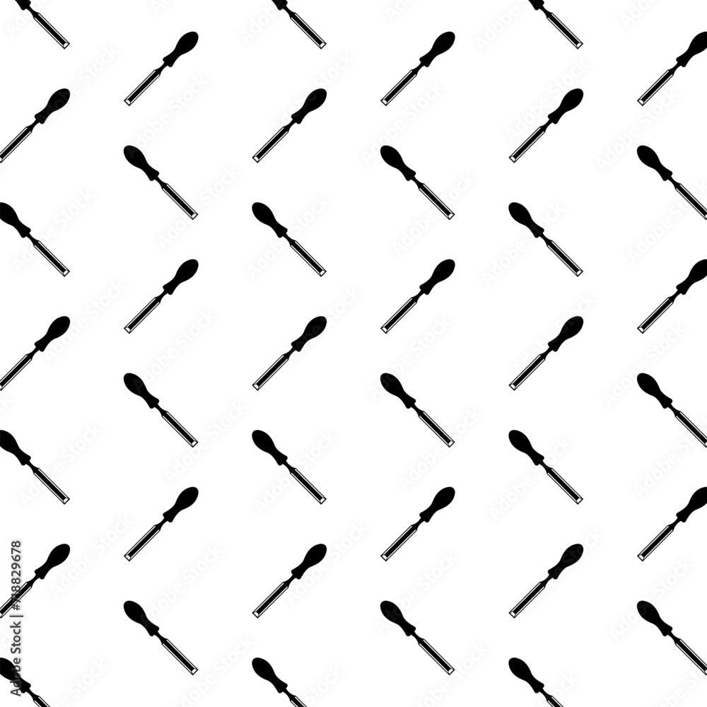 Wood Chisel seamless pattern isolated on white background Wood Chisel seamless pattern isolated on white background