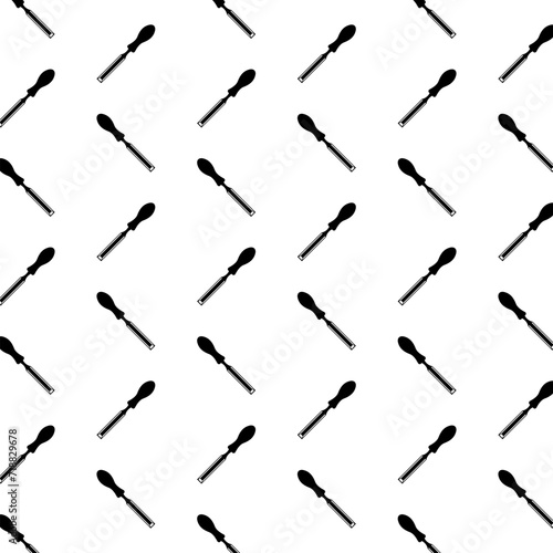 Wood Chisel seamless pattern isolated on white background