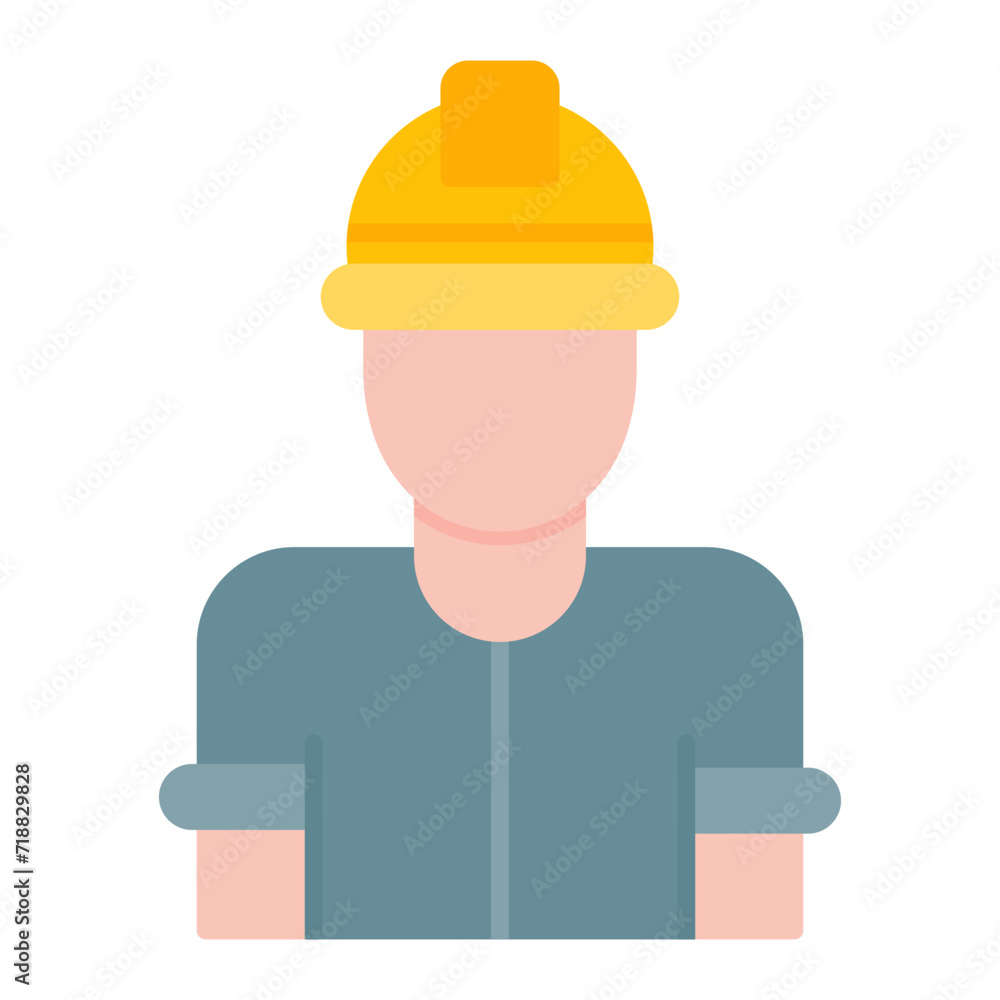 Factory Worker Man icon vector image. Can be used for Factory. Factory Worker Man icon vector image. Can be used for Factory.