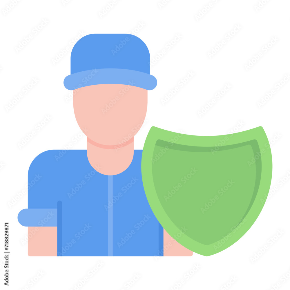 Employee Protection icon vector image. Can be used for Factory. Employee Protection icon vector image. Can be used for Factory.