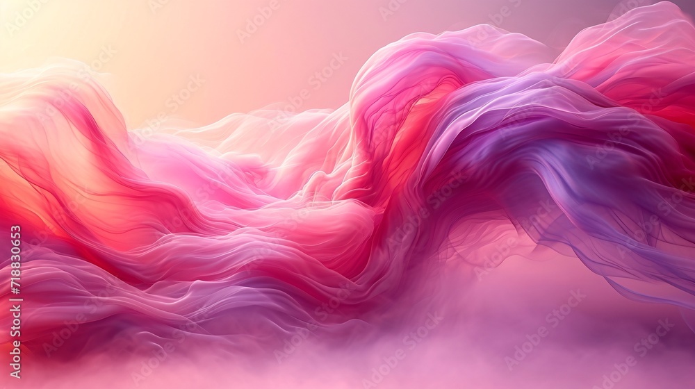 Pink Foggy Waves Generative AI Pink Foggy Waves Generative AI