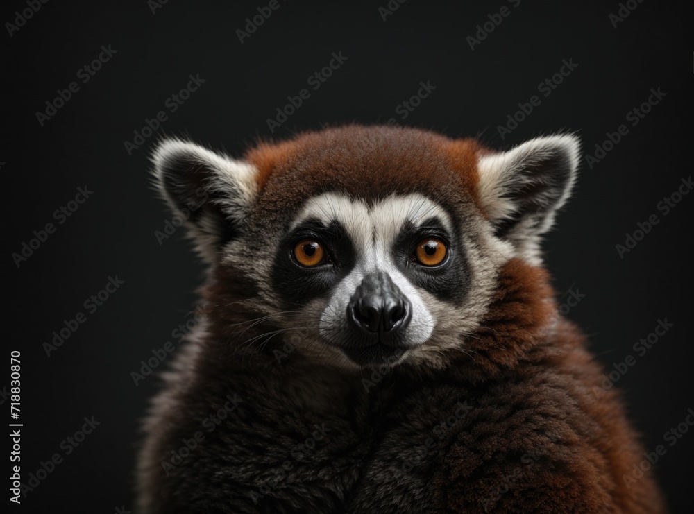 Fototapeta premium Capturing Lemur Beauty in the Shadows