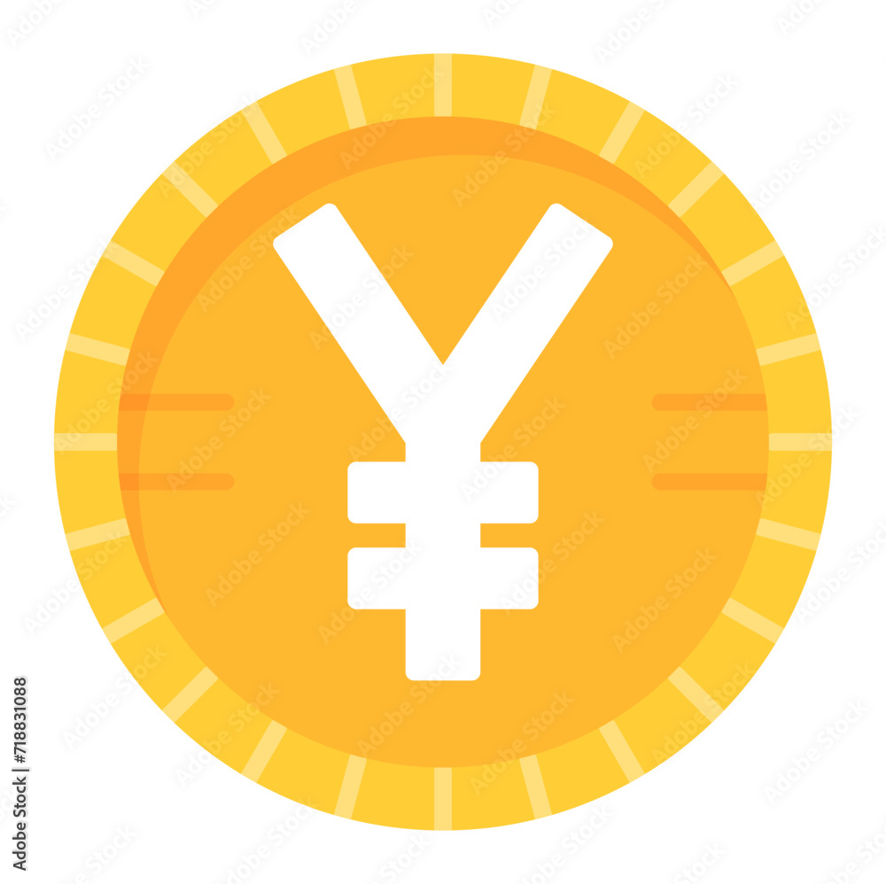 Chinese Yuan icon vector image. Can be used for Fintech. Chinese Yuan icon vector image. Can be used for Fintech.