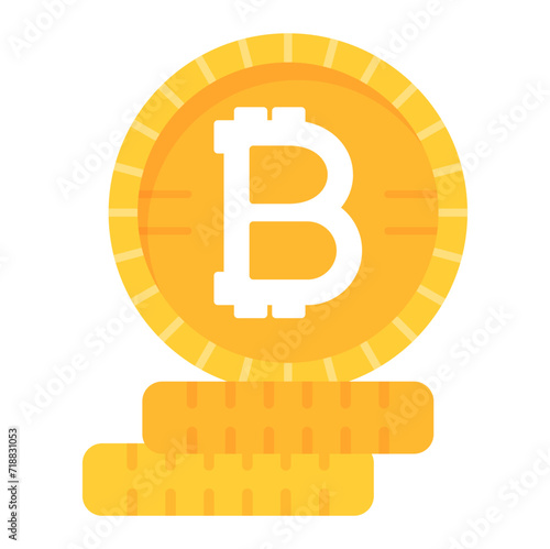 Cryptocurrency icon vector image. Can be used for Fintech.
