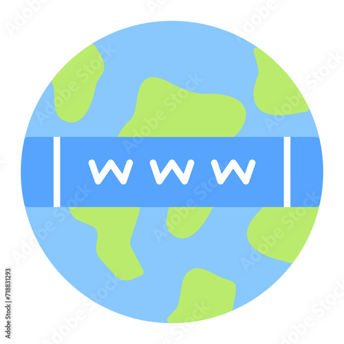 Www icon vector image. Can be used for Web Hosting.