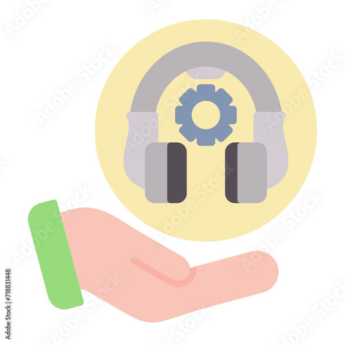 Tech Support icon vector image. Can be used for Web Hosting.