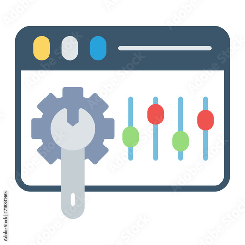 System Preferences icon vector image. Can be used for Web Hosting.