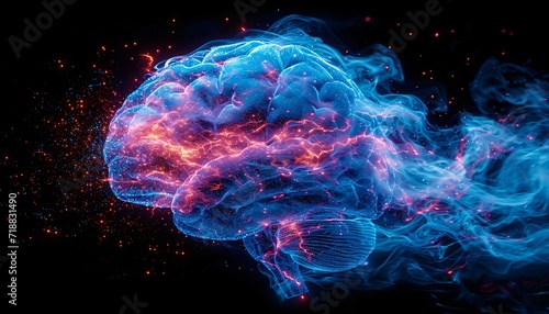 Neural Networks: A Visual Exploration of the Human Brain Generative AI photo