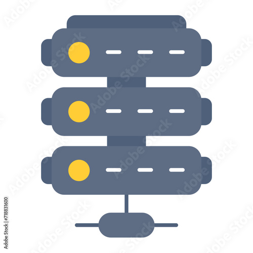 Servers icon vector image. Can be used for Web Hosting.