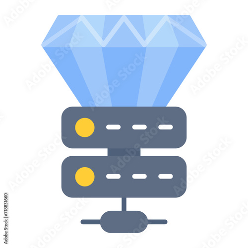 Premium Hosting icon vector image. Can be used for Web Hosting.