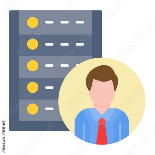 Server Client icon vector image. Can be used for Web Hosting.
