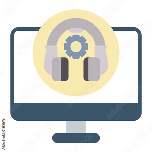 Online Support icon vector image. Can be used for Web Hosting.