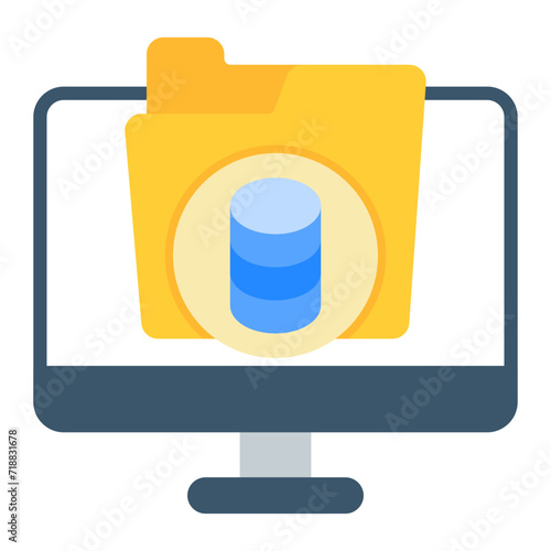 Online Database icon vector image. Can be used for Web Hosting.