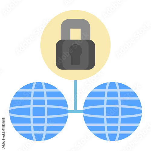 Network Security icon vector image. Can be used for Web Hosting.