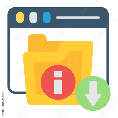 Information Download icon vector image. Can be used for Web Hosting.
