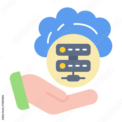 Hosting Services icon vector image. Can be used for Web Hosting.