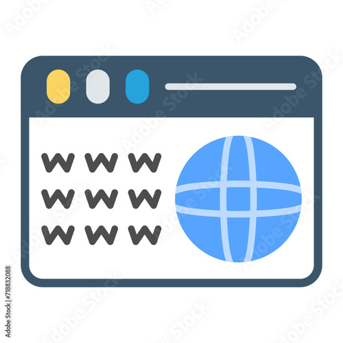 Domain icon vector image. Can be used for Web Hosting.