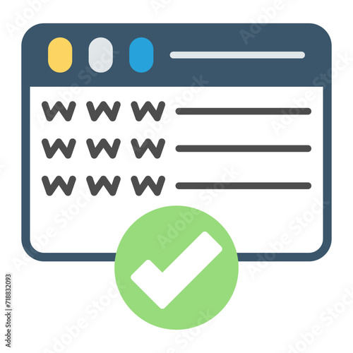 Domain Registration icon vector image. Can be used for Web Hosting.