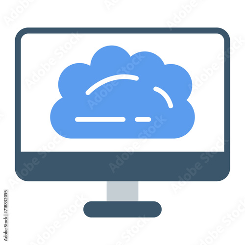 Desktop icon vector image. Can be used for Web Hosting.