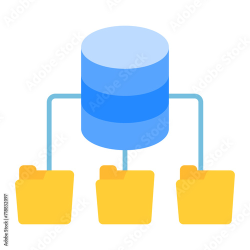 Database Architecture icon vector image. Can be used for Web Hosting.