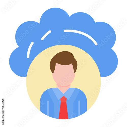 Cloud Client icon vector image. Can be used for Web Hosting.