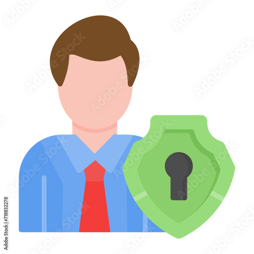 Authorization Manager icon vector image. Can be used for Web Hosting.