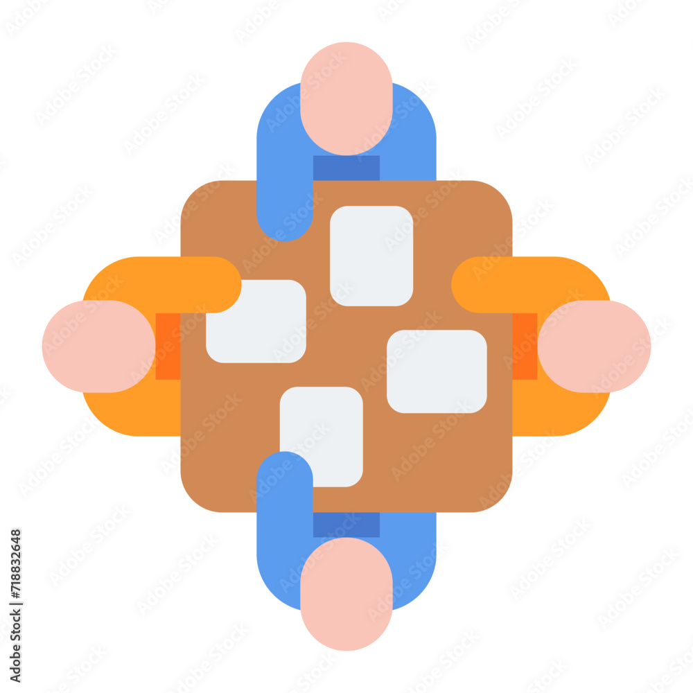 Meeting icon vector image. Can be used for Business Management. Meeting icon vector image. Can be used for Business Management.