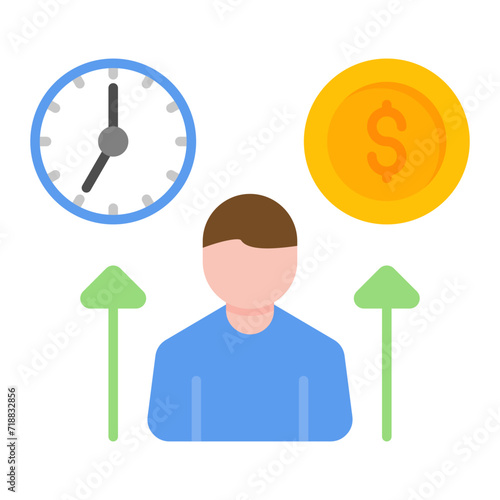 Employee Costs icon vector image. Can be used for Business Management.