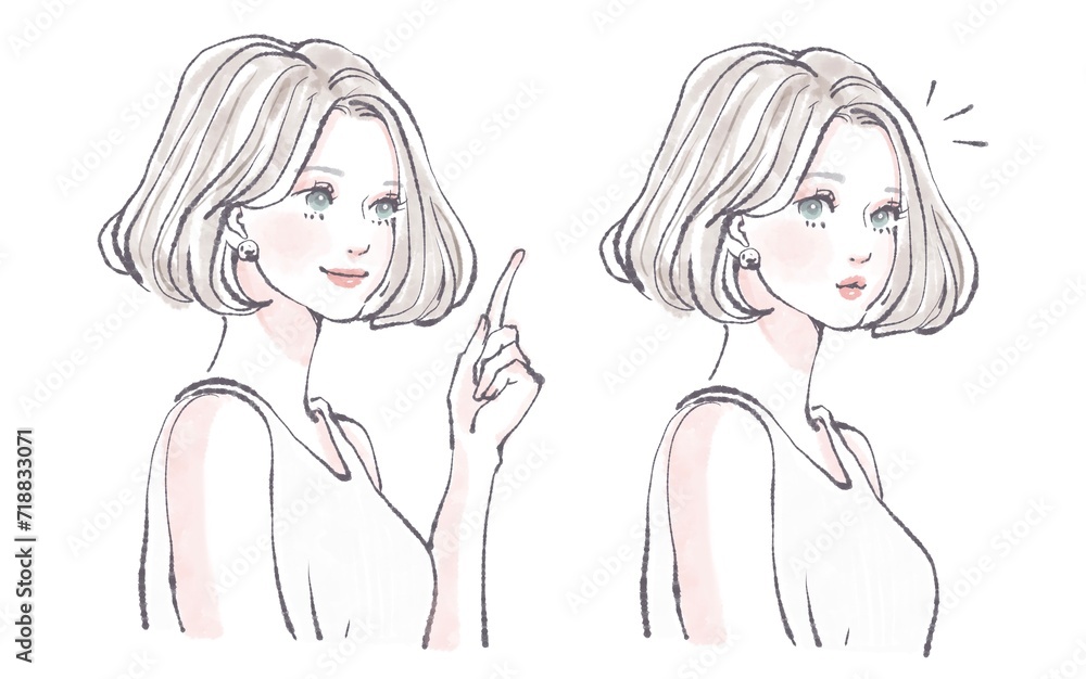 女性・女の子のイラスト素材 女性・女の子のイラスト素材