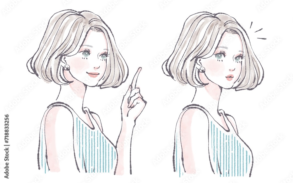 女性・女の子のイラスト素材 女性・女の子のイラスト素材