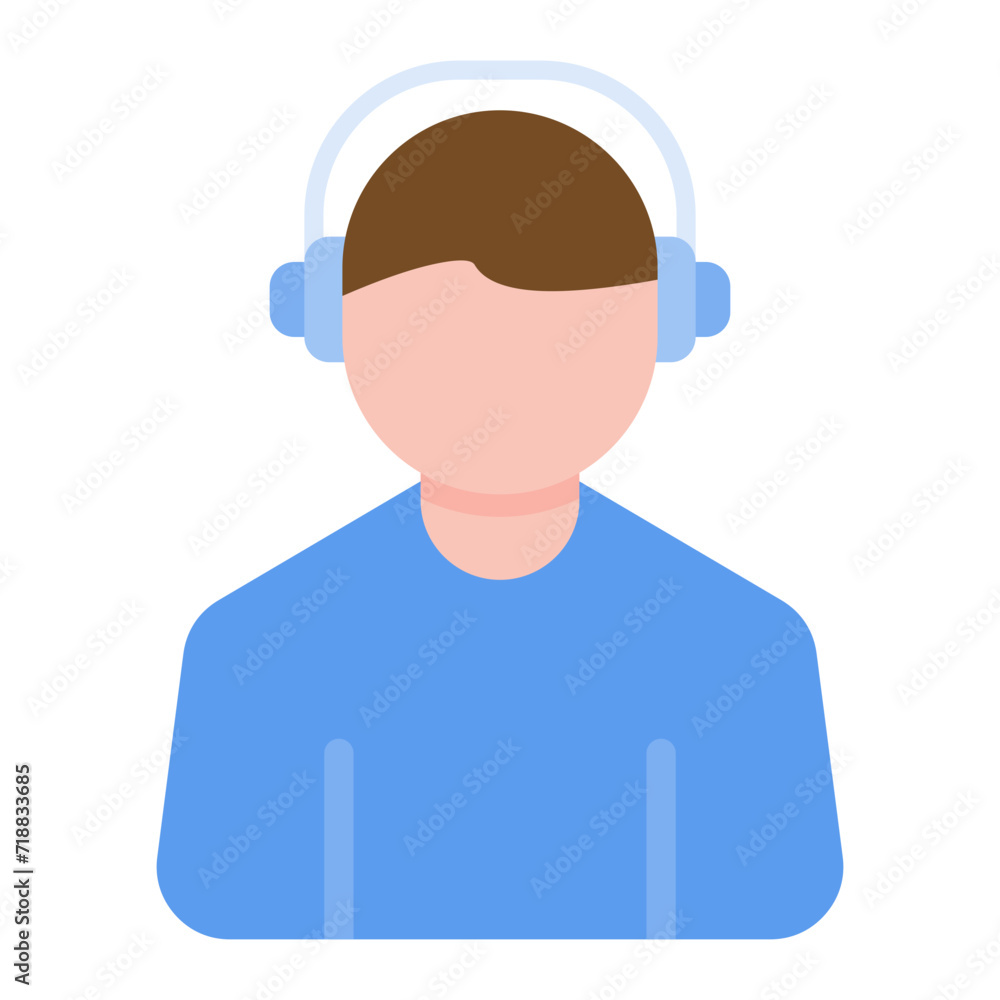 Customer Service Agent icon vector image. Can be used for Digital Nomad.