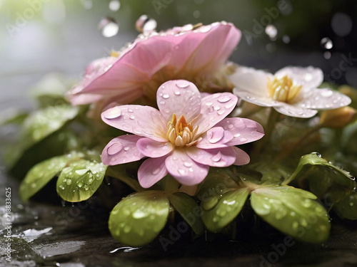 nature s jewels  raindrop ballet on petals