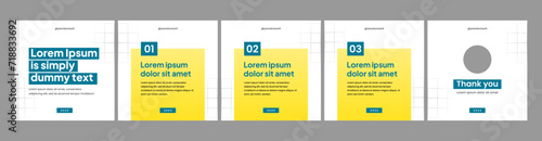 modern carousel slide templates for social media posts