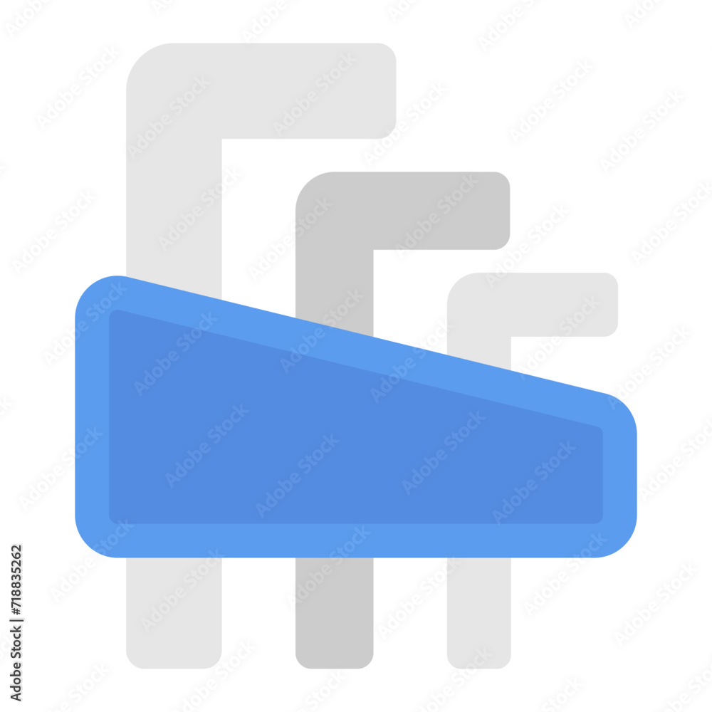 Allen Wrench icon vector image. Can be used for Plumbing.