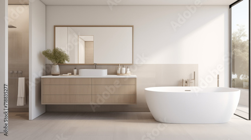 Bathroom design minimal clean architecture 
