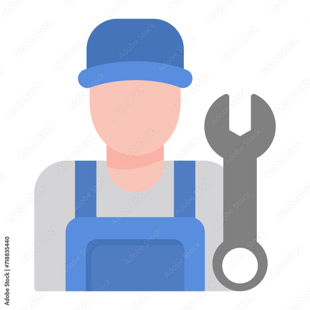 Male Plumber icon vector image. Can be used for Plumbing. Male Plumber icon vector image. Can be used for Plumbing.