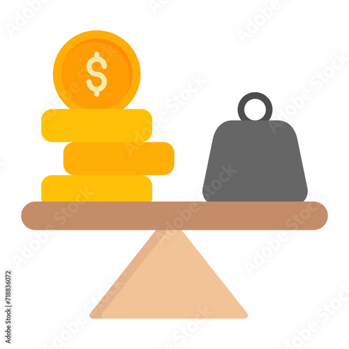 Debt Service Coverage Ratio icon vector image. Can be used for Finance.