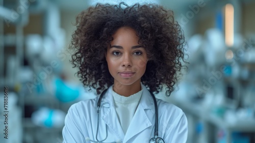 Afro-American woman doctor in uniform
