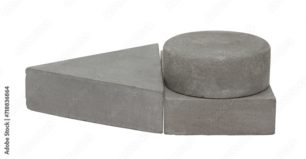 Concrete template podium pedestal for show cosmetic or skin care products display on transparent background ,png file Concrete template podium pedestal for show cosmetic or skin care products display on transparent background ,png file