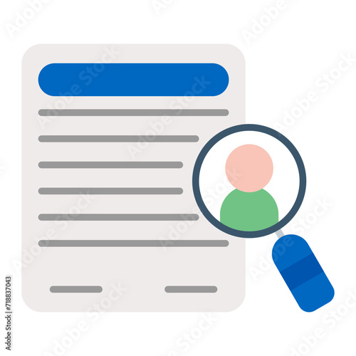 Employee Search icon vector image. Can be used for Recruitment Agency.