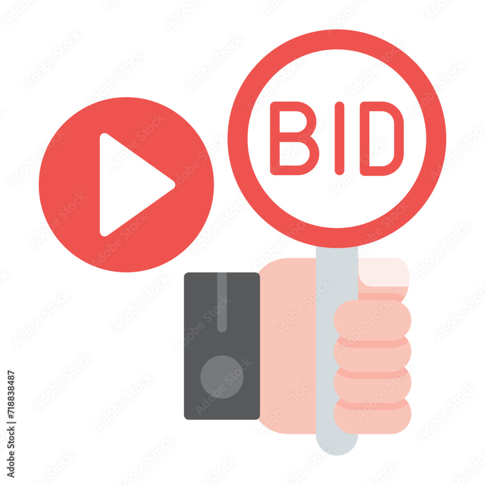 Starting Bid icon vector image. Can be used for Auction House. Starting Bid icon vector image. Can be used for Auction House.