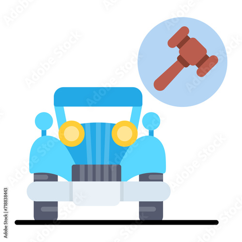 Unique Item Auction icon vector image. Can be used for Auction House.